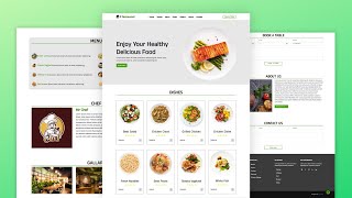 Complete Responsive Food / Restaurant Website Using HTML CSS & BOOTSTRAP