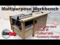 Multipurpose workbench for compact sawstop