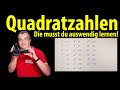 Quadratzahlen bis 20 muss man auswendig lernen! (mit Lernhilfe) | Lehrerschmidt