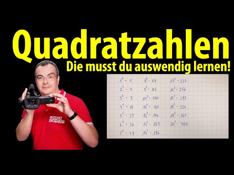 Video: Welches sind die Quadratzahlen bis 50?