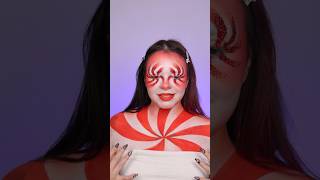 media markt makeup AKA candy cane makeup look lol