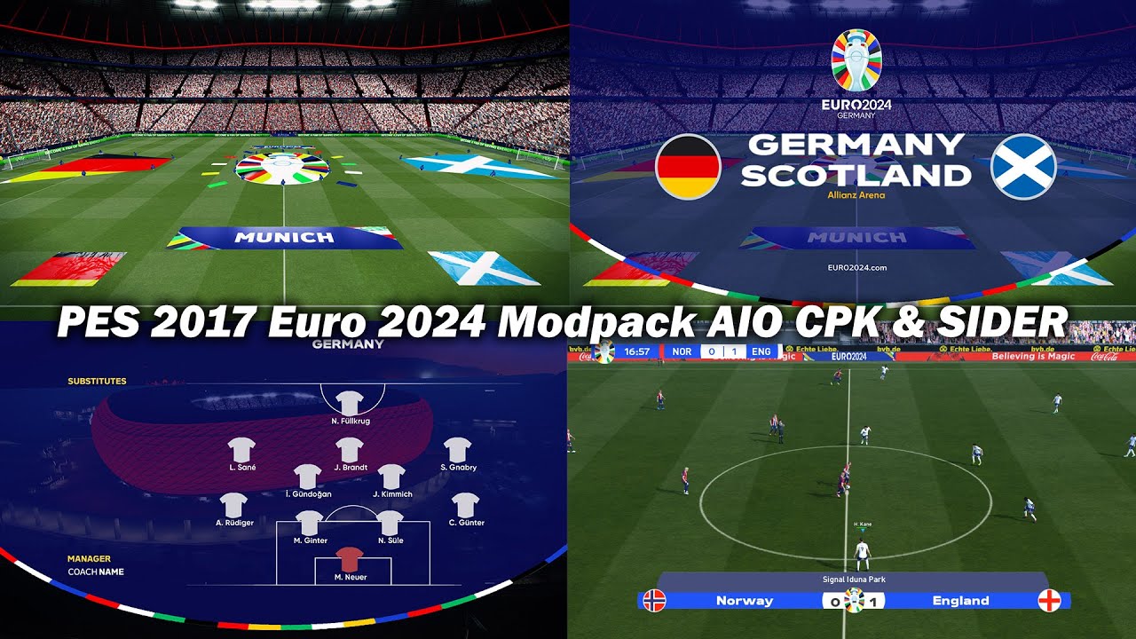 PES 2017 Euro 2024 Modpack AIO For All Patch - YouTube