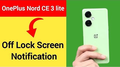 OnePlus Nord CE 3 lite lock screen notification kaise band kare, how to Off lock screen notification