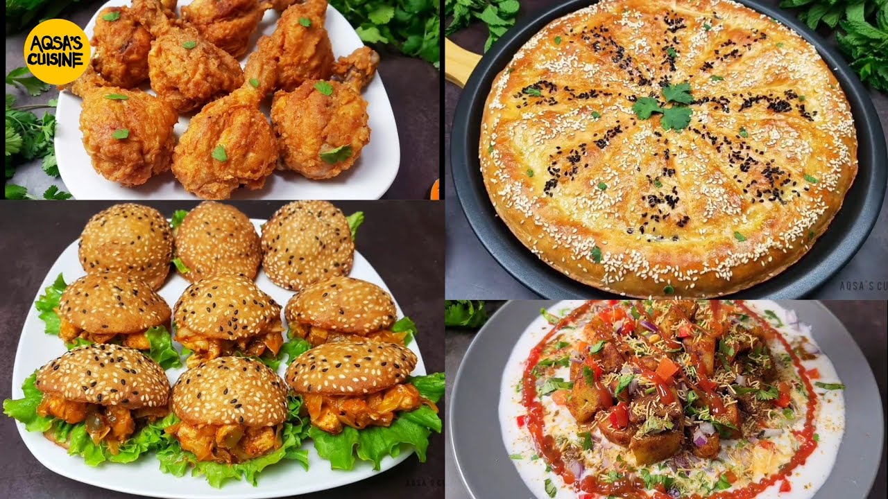 Iftar Special Recipes, Fried Chicken, Chicken Bread, Zinger Chicken New Mini Sandwich, Chaat Recipe 