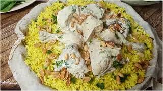 طريقة عمل المنسف الاردني بالدجاج منسف اردني بدون جميد Mansaf