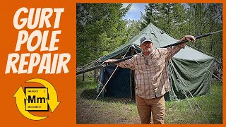 How to Repair the Main Center Support Pole / US Issue GP Small Tent AKA the (GURT) Government Yurt