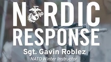 Sgt Gavin Roblez speaks on reenlistment and cold-weather training during Exercise Nordic Response 24