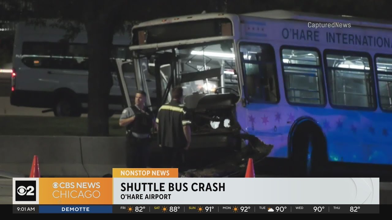 Bus driver critically injured in shuttle bus crash at O'Hare Airport ...