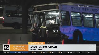 Bus driver critically injured in shuttle bus crash at O'Hare Airport
