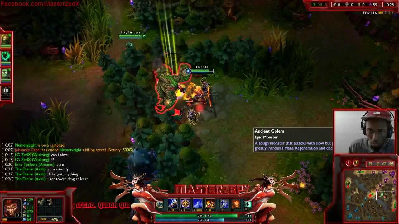 Streaming League of Legends with twitch.tv/masterzedx