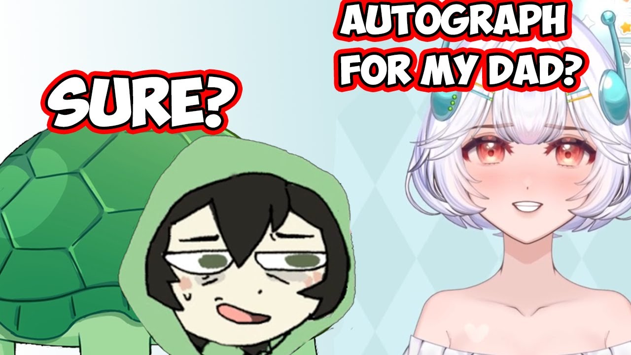 Vedal Give Ellie Dad An Autograph For Subathon Goal