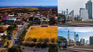 Keramaian alun-alun Malingping sore hari