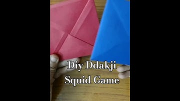 DIY Squid Game ddakji | How to Make ddakji Using A4PaperSquid game ddakji tutorial Squid Game 2