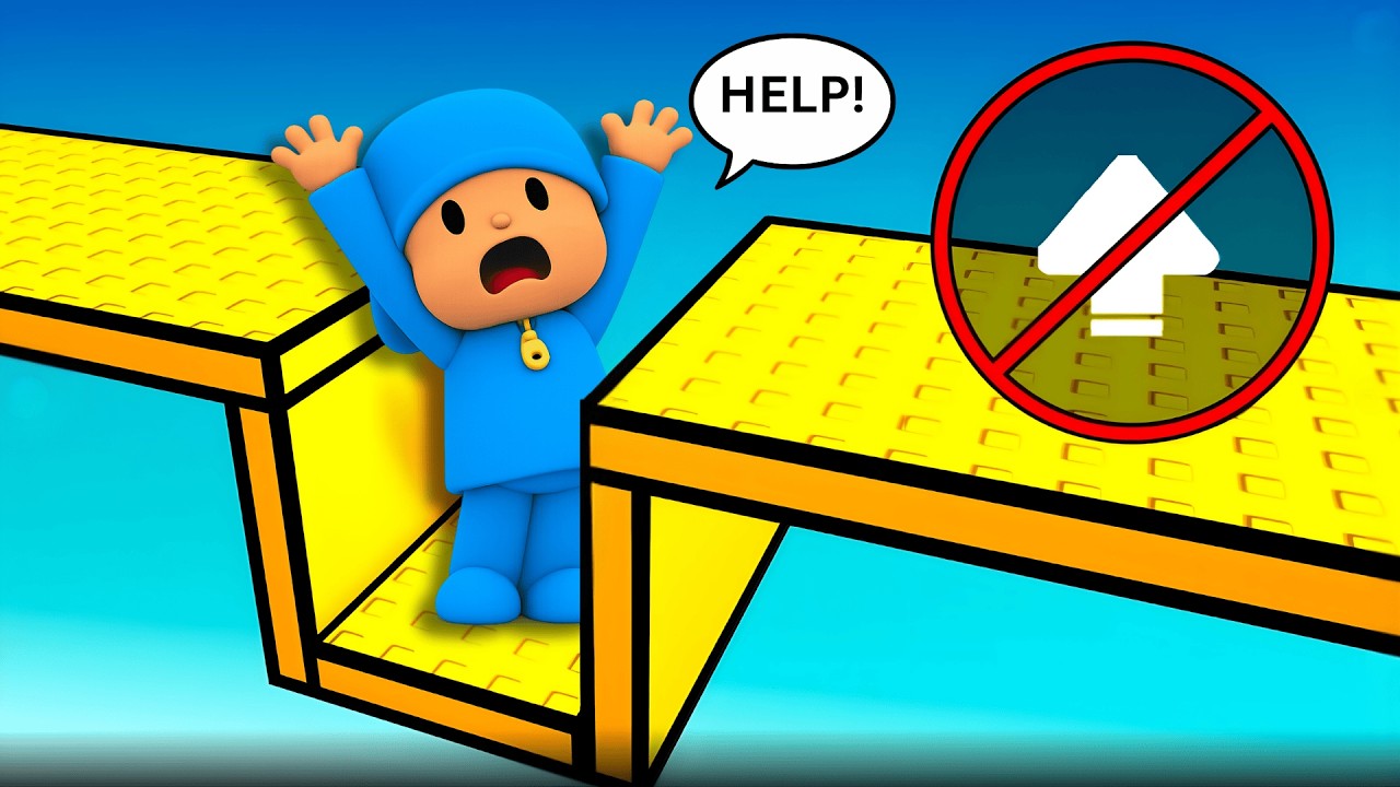 POCOYO PLAYS OBBY BUT YOU CAN'T JUMP! (ROBLOX OBBY) #roblox #obby