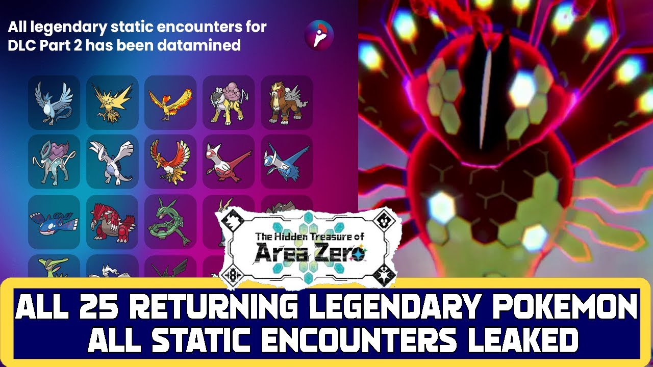 ALL 25 RETURNING LEGENDARY POKEMON LEAKED!! ALL STATIC ENCOUNTERS
