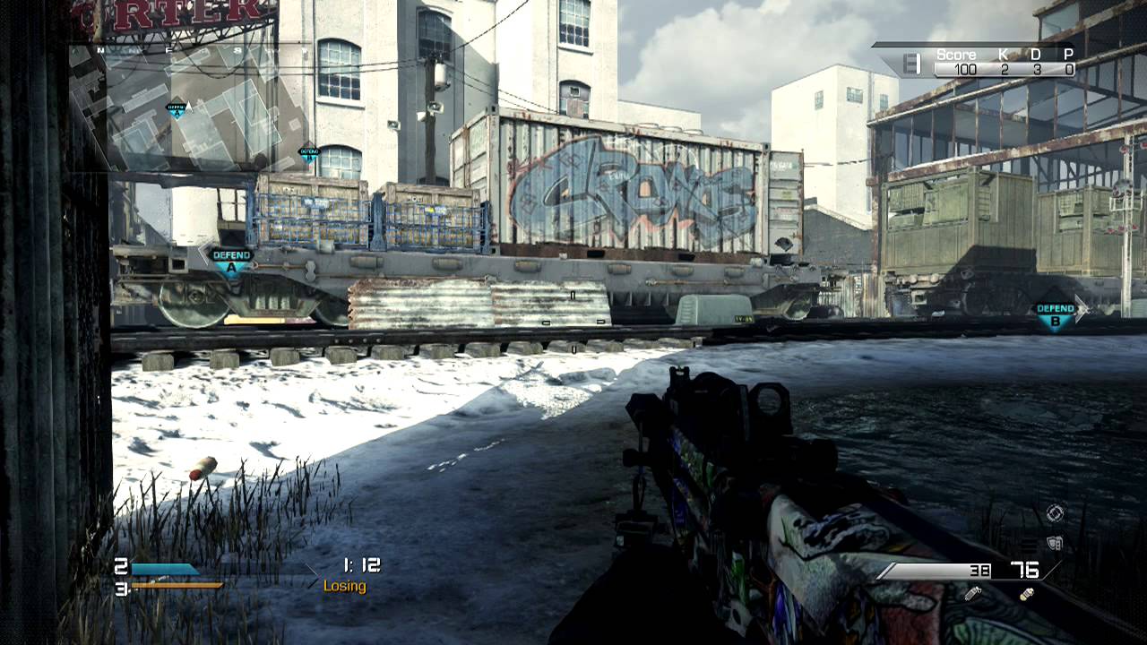 He's giving me trouble! - "COD Ghosts 1v1 Freight Gbs"