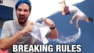 BREAKING ALL THE RULES AT THE TRAMPOLINE PARK (PART 2)