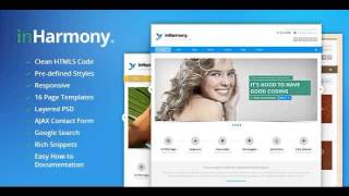 Preview inHarmony - Responsive HTML5 Template
