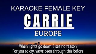 Download Lagu Europe - Carrie (Karaoke Female Key | Nada Wanita +1)