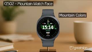 GS02 – Mountain Watch Face | Embrace the Serenity of Peaks for Wear OS 5 by greatslon screenshot 4