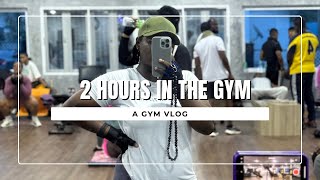 GYM VLOG : 2hours intense workout- Slowly transitioning into a gym rat