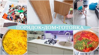 НОВАЯ МЕБЕЛЬ. Жёлтый ПЛОВ и красный БОРЩ. Вечерний ПОРЯДОК в кухне. МОТИВАЦИЯ