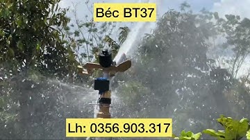Béc Tưới Phun Mưa BT37 - Ren 49 đồng với bán kính tối đa 30m 1 bên.