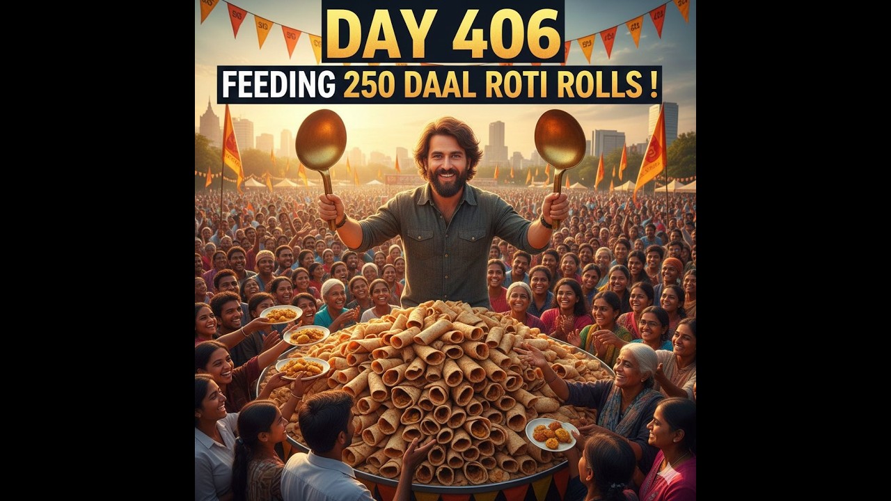 Cooking 100 daal roti rolls for the homeless (Day 406 Ride-along)