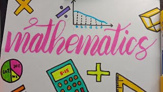 Math project cover / project decoration /calligraphy brush pen/ Mathematics calligraphy / lettering