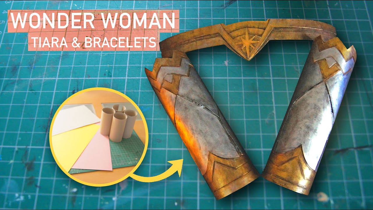 Wonder Woman 1984 DC Tiara & Bracelets A Simple DIY, Homemade, Craft ...