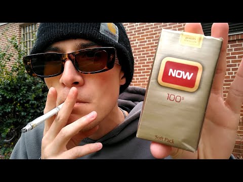 Smoking a Now Red 100 Cigarette - Review