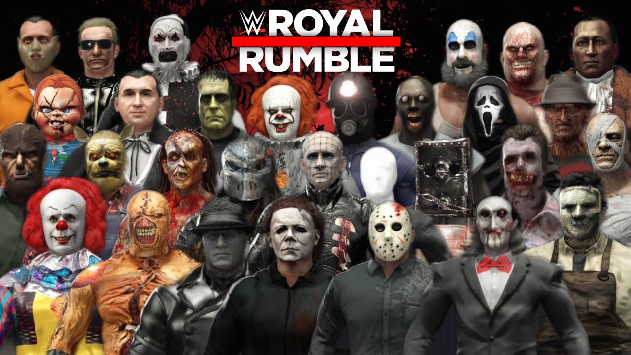 WWE 2K24 Royal Rumble: Horror Icons Battle for Survival! 4K PS5 60 FPS