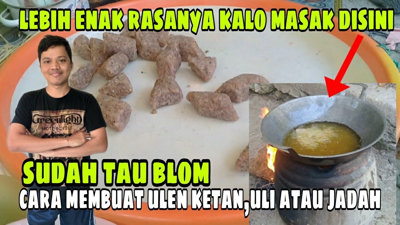 Ulen cara membuat kue ulen uli jadah dari ketan hitam khas sunda - YouTube