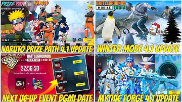 NARUTO PRIZE PATH 4.1 UPDATE | WINTER MODE 4.1 UPDATE | NEXT UC EVENT BGMI | 4.1 UPDATE MYTHIC FORGE