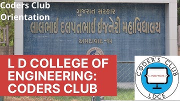 L D College of Engineering(LDCE): CODERS CLUB ORIENTATION 2020, Best coding club in Gujarat