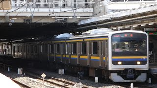 回8345M 209系マリC435編成OM出場回送　大宮駅発車シーン