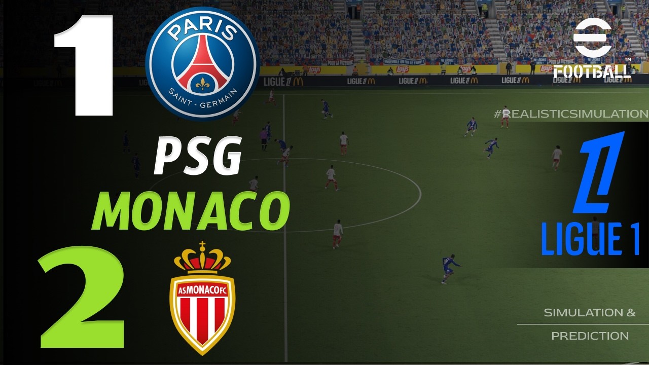 🔴 Résumé : PSG vs Monaco 1 - 2 I HIGHLIGHTS | Ligue 1 2026/27 – Simulation Efootball Pes21