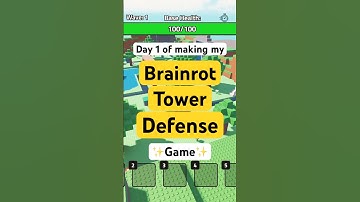Day 1 of making my "Mega Brainrot Tower Defense" Game ✨🔥#robloxstudio