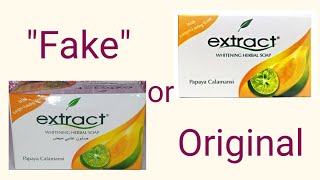 Difference Between The Fake And Original Extract Whitening Herbal Soap.