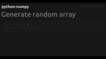 Generate random array