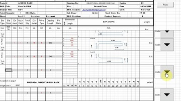 How to make bar bending schedule BS 8666 2005