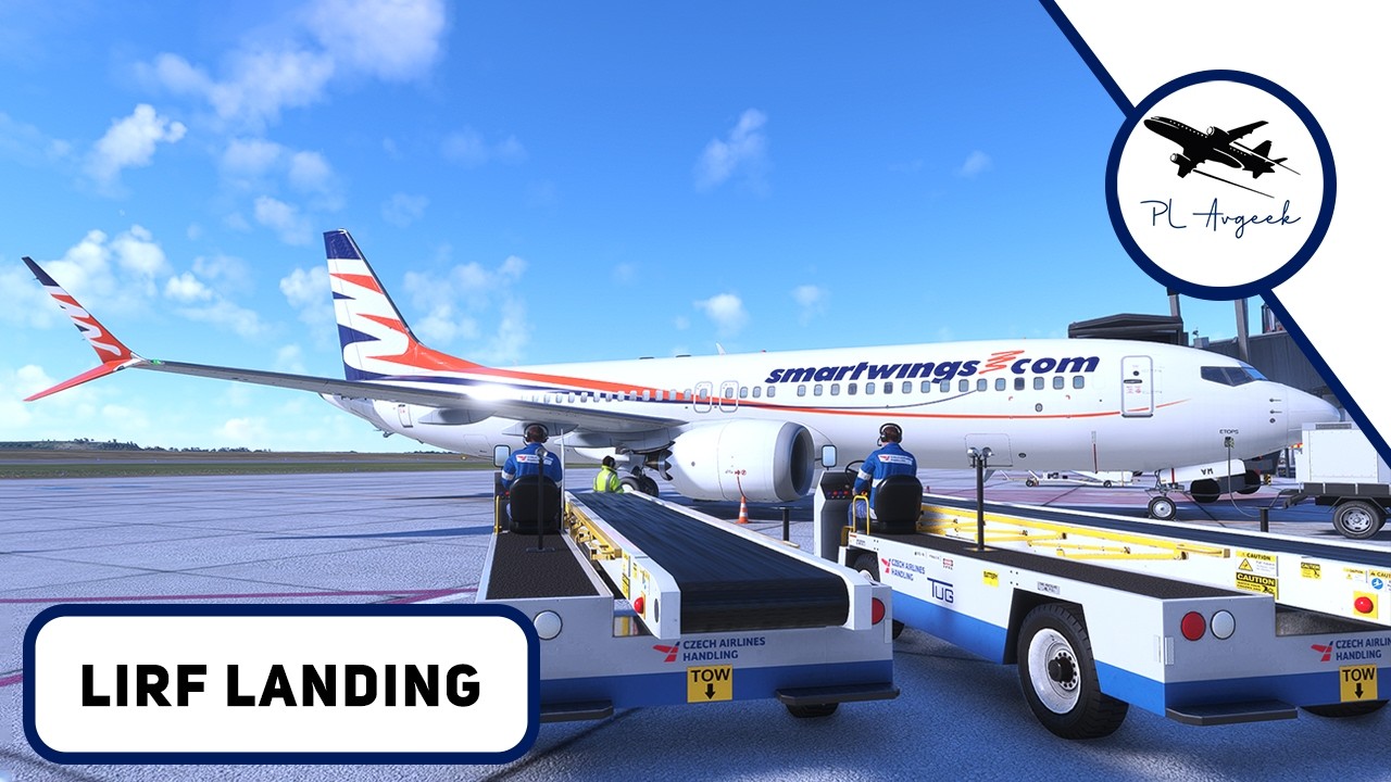 Boeing 737 MAX8 MSFS landing in LIRF Roma