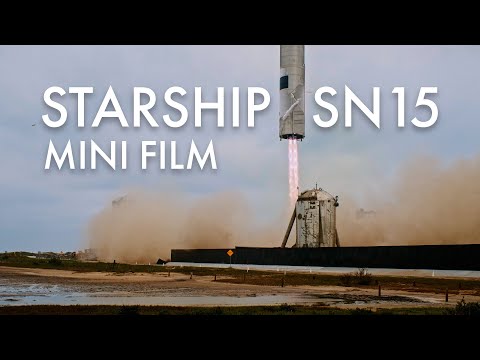 SpaceX Starship SN15 Launch and Landing - 4K Slowmo