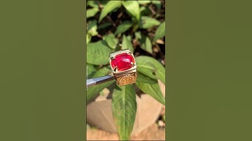 Nhẫn nam vàng 10k đá ruby đỏ huyết chất kính Lục Yên 4,3ct [ HH20122-1 ] giá 88 triệu - 0921400999