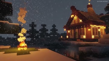 ❄️ Minecraft Winter Cabin w  C418 Music   8 Hours