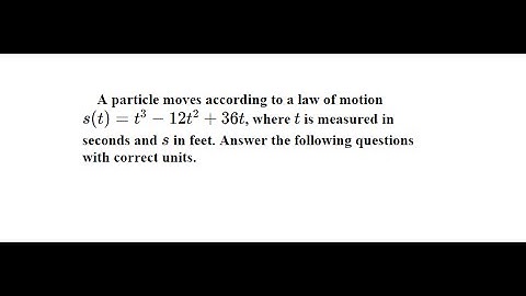 Calculus I: finding velocity, acceleration, speeding up etc ( example 3/5)
