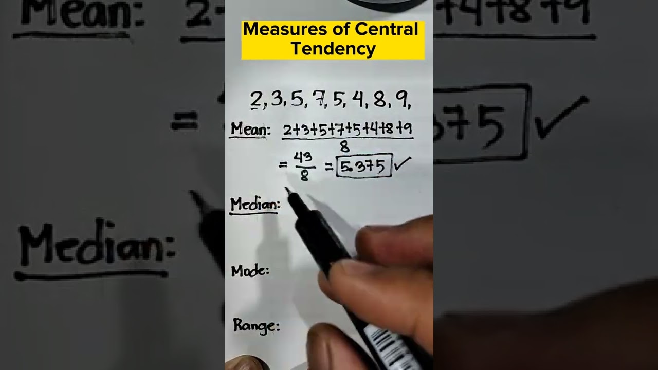 BASIC MATH REVIEW: MEASURES OF CENTRAL TENDENCY