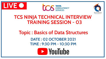 TCS NINJA TECHNICAL INTERVIEW TRAINING SESSION - 03