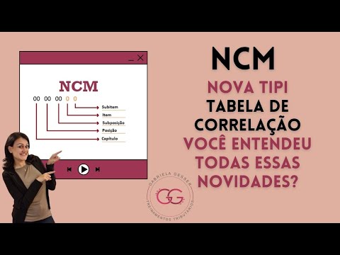 NCM - NOVA TIPI - TABELA DE CORRELAÇÃO