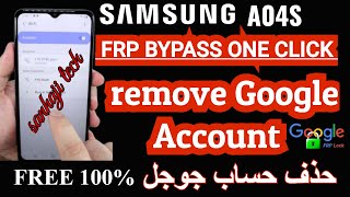 Samsung A04s FRP Unlock Android 13 FRP 2024 On Click Reset Frp  Bypass Google Account free 100%